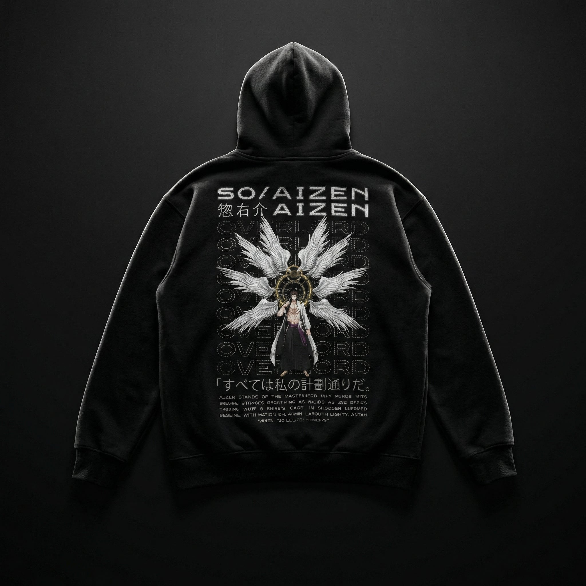 Bleach Aizen Premium Oversized Printed Hoodie