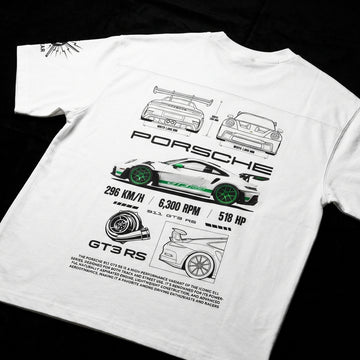 Porsche GT3RS Premium Oversized Printed T-Shirt
