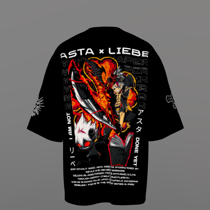 Black Clover Premium Oversized Printed T-Shirt