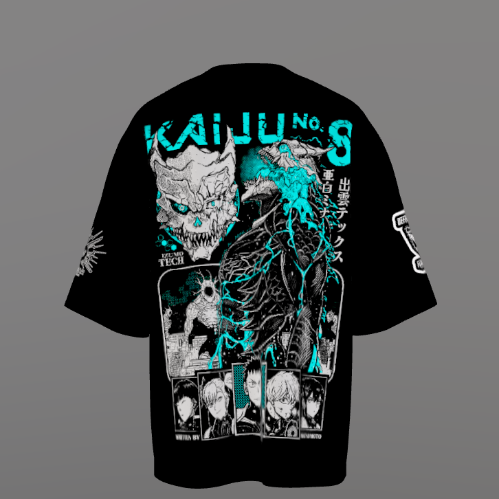 Kaiju Number 8 Premium Oversized Printed T-Shirt