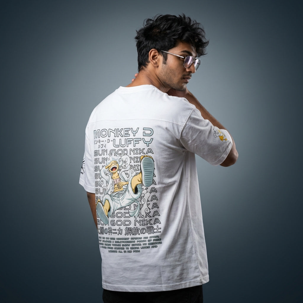 One Piece Luffy Premium Oversized Printed T-Shirt