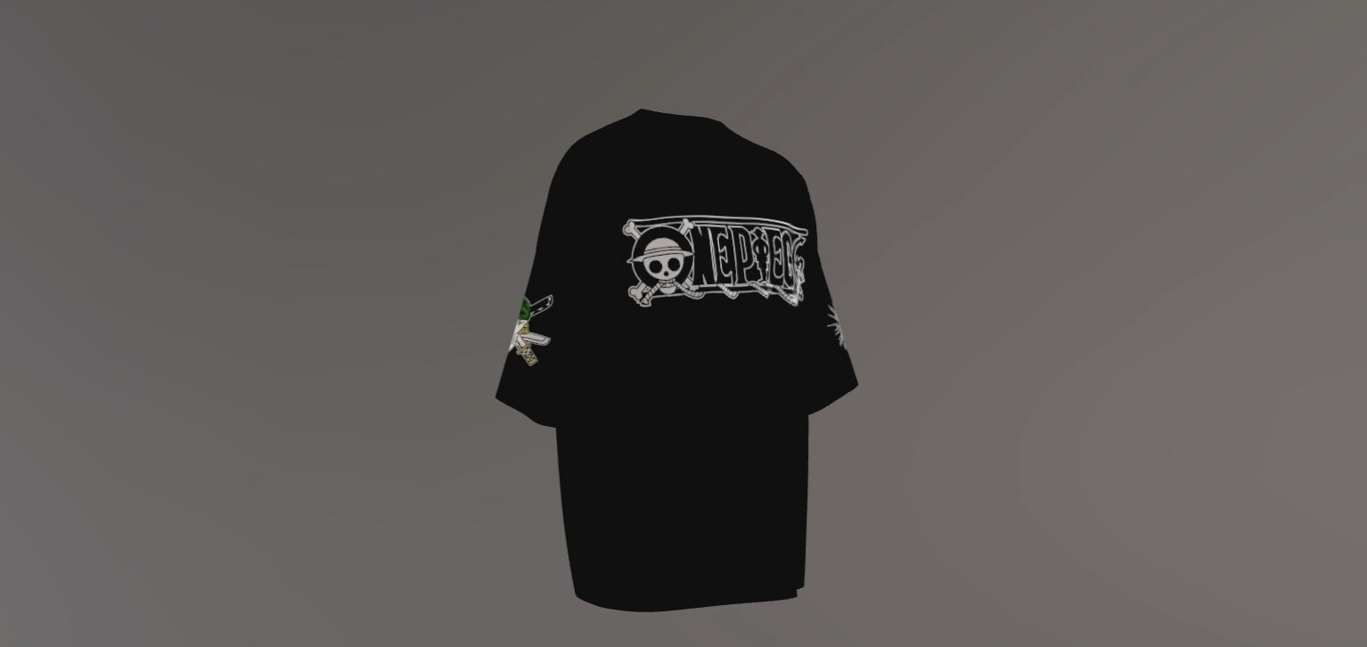 One Piece Zoro Premium Oversized Printed T-Shirt